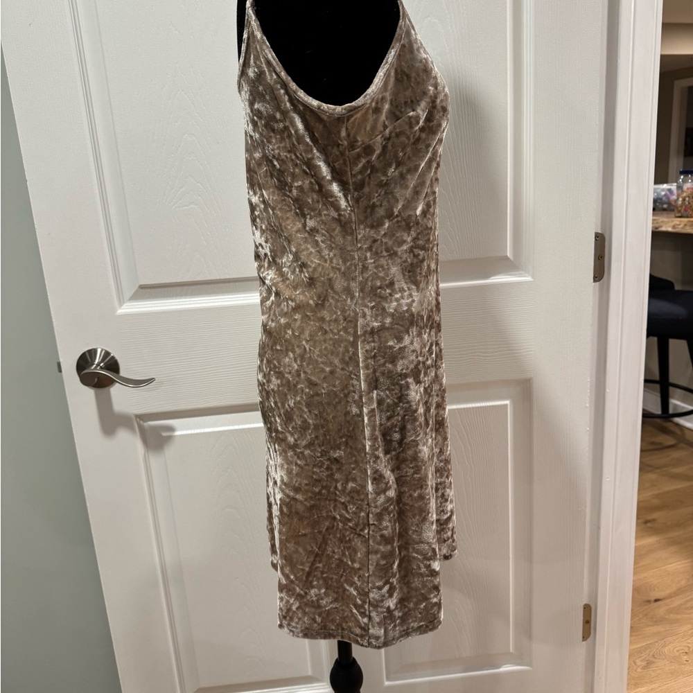 Love, Fire Velvet Dress in Tan women’s small - Picture 2 of 10